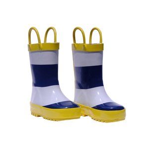 Little Kids Rain Boots Blue White Striped